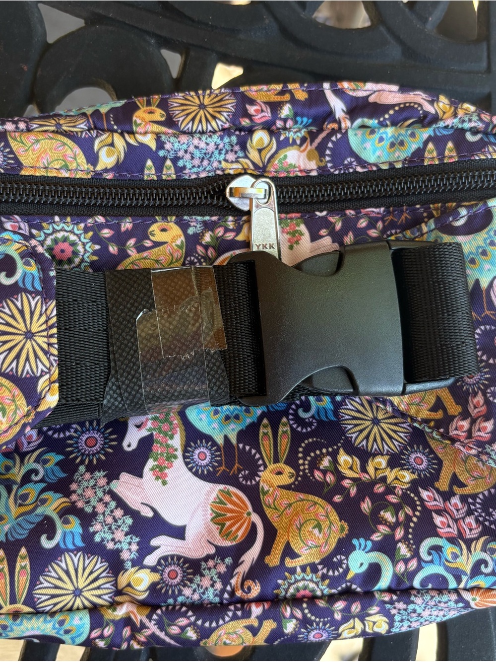 Inkkas Purple Floral Animal Print Women's Belt Bag